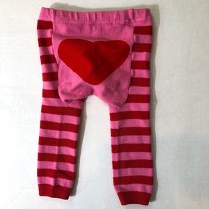 Doodle pants heart footless tights